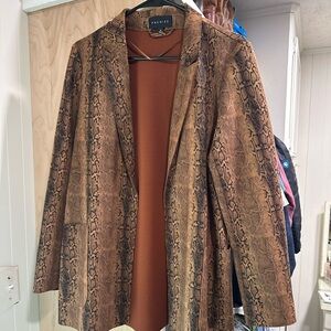 Animal print blazer